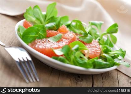 fresh salad with grapefruit