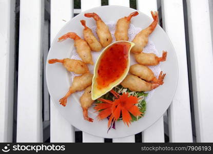 fresh shrimps in a restaurant in the Khao Sam Roi Yot Nationalpark on the Golf of Thailand near the Town of Hua Hin in Thailand. . ASIA THAILAND HUA HIN SHRIMP FARM