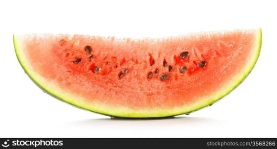 fresh slice of watermelon isolated on white