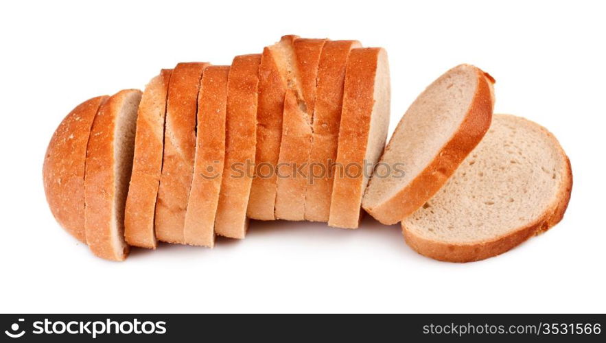 Fresh sliced bread isolated on a white background