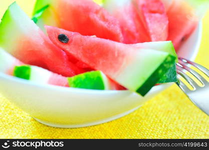 fresh sliced watermelon