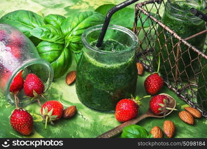 Fresh spinach smoothies