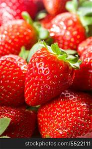 fresh strawberries as background
