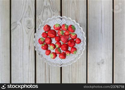 Fresh strawberries in a plate