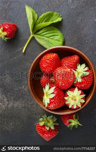 Fresh strawberries. Strawberry background. Strawberry in bowl