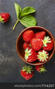 Fresh strawberries. Strawberry background. Strawberry in bowl