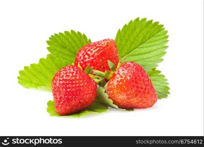 Fresh strawberry object on a white backgroundand with soft shadow. The file includes a clipping path.