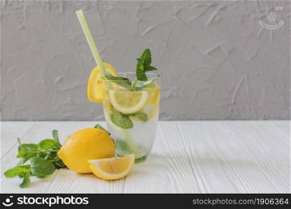 fresh summer drink with lemon. High resolution photo. fresh summer drink with lemon. High quality photo