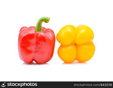 Fresh sweet pepper isolated on white background