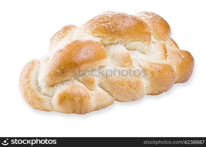 Fresh sweet roll isolated over white background