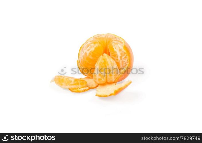 Fresh tangerine isolated on white