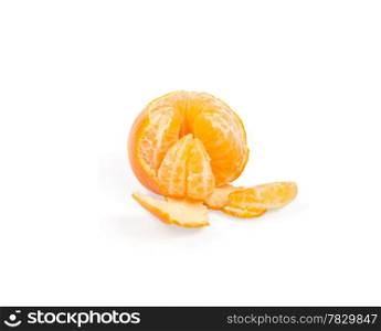 Fresh tangerine isolated on white