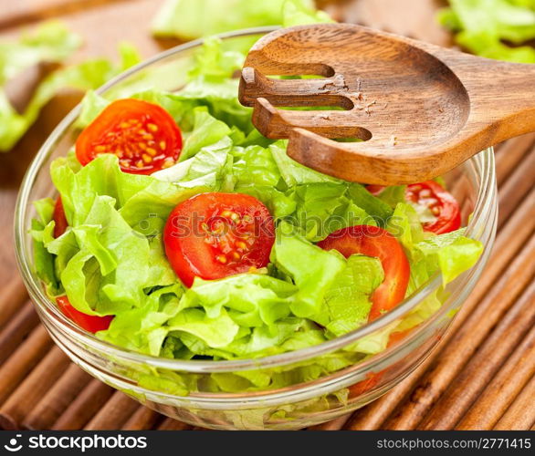 Fresh tasty salad, vegetarian food ...