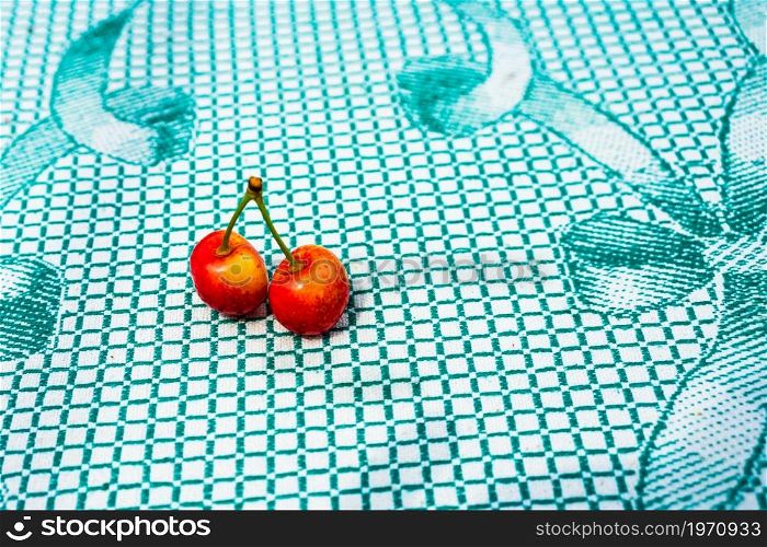 Fresh tasty sweet cherries on the table