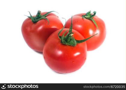 Fresh tomato, isolated on white background