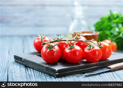 fresh tomato on a table, stock photo