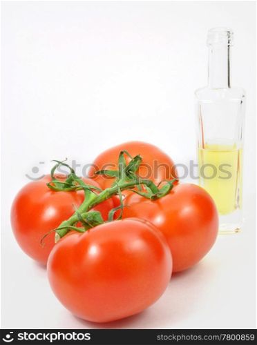 Fresh tomatoes and wine