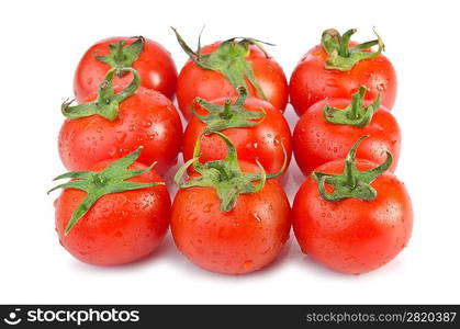 Fresh tomatoes isolated on the white