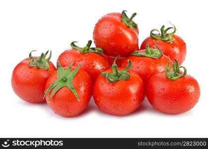 Fresh tomatoes isolated on the white