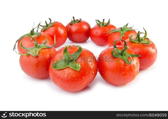 Fresh tomatoes isolated on the white