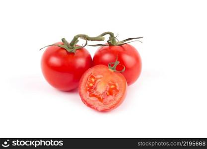 Fresh tomatoes isolated on white. Fresh tomatoes