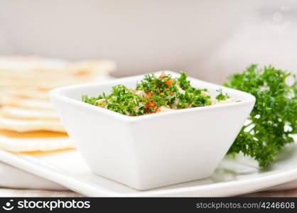 fresh traditional moutabal baba ghanoush eggplant dip