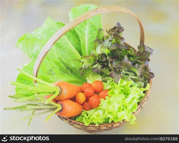 Fresh vegetable basket