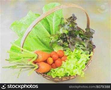 Fresh vegetable basket