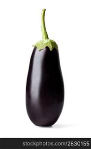 Fresh vegetable eggplant on a white