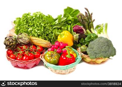 fresh vegetable isolated on white background