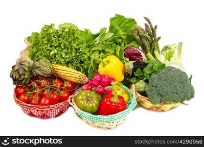 fresh vegetable isolated on white background