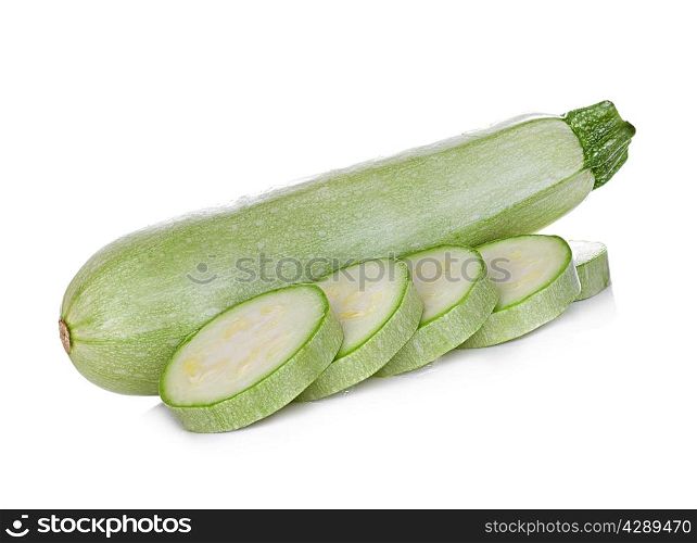 Fresh vegetable marrow isolated on white background.