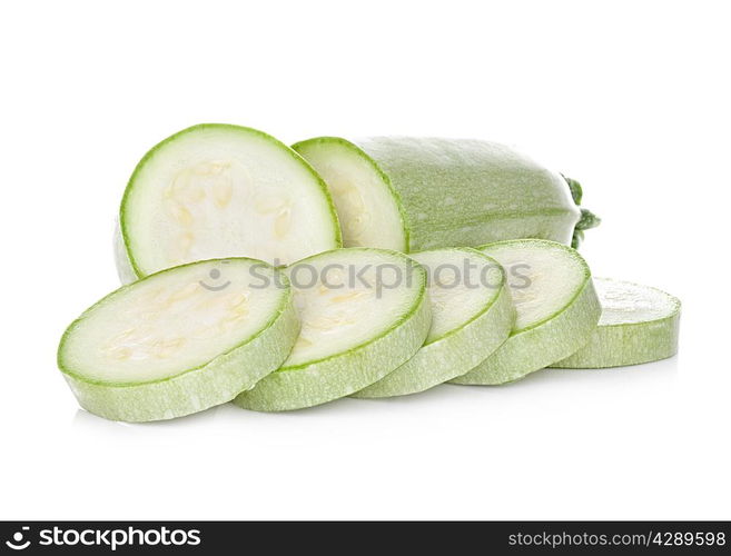 Fresh vegetable marrow isolated on white background.