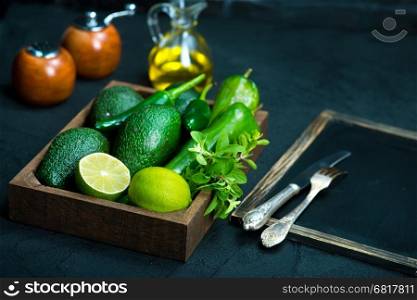 fresh vegetables and fruits on a table