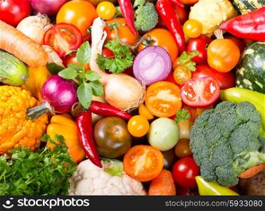 fresh vegetables as background