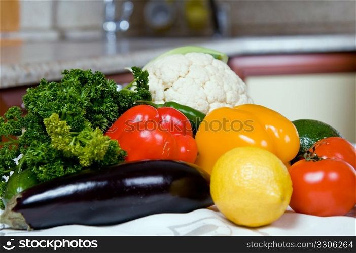 Fresh vegetables, fruits and other foodstuffs