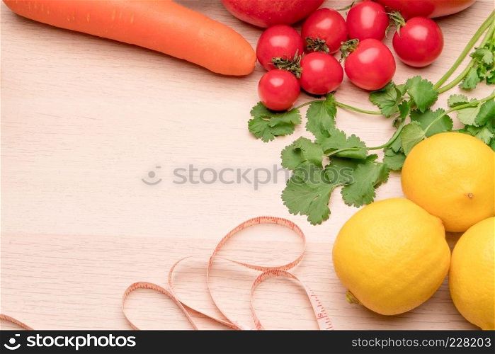 fresh vegetables, fruits, pure water, healthy food, diet, nutritional and fitness life concept