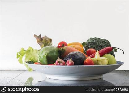 Fresh vegetables , Healthy food concept