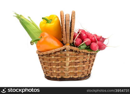 Fresh vegetables in a basket