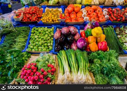 Fresh vegetables market. farmers market