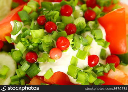 Fresh vegetables on the white background