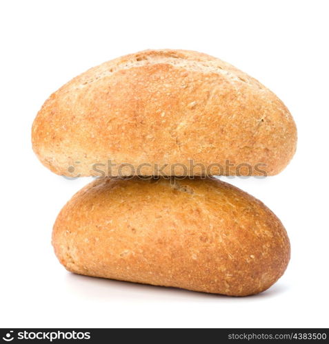 fresh warm rolls isolated on white background