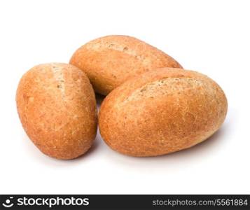 fresh warm rolls isolated on white background