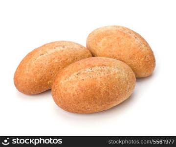 fresh warm rolls isolated on white background