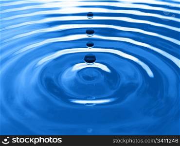 Fresh water drops. 3d computer generated image