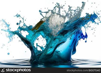  Fresh water splash.  Generative AI

