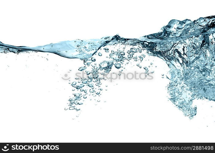 Fresh water with bubbles, abstract background