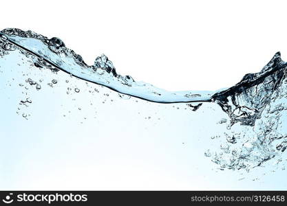 Fresh water with bubbles, abstract background