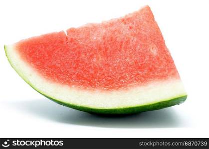 Fresh watermelon slide isolate on white background