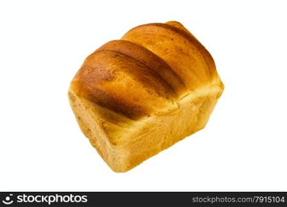 fresh white bread isolated on white background